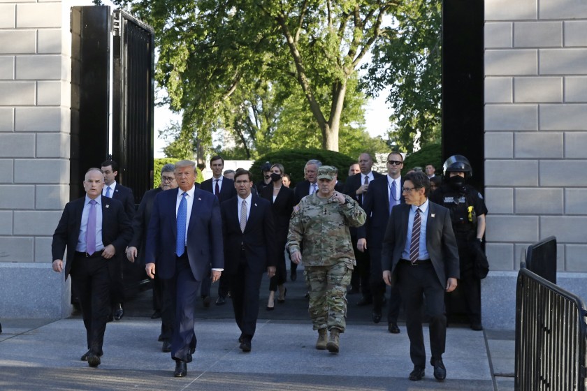 Mark Milley with Trump